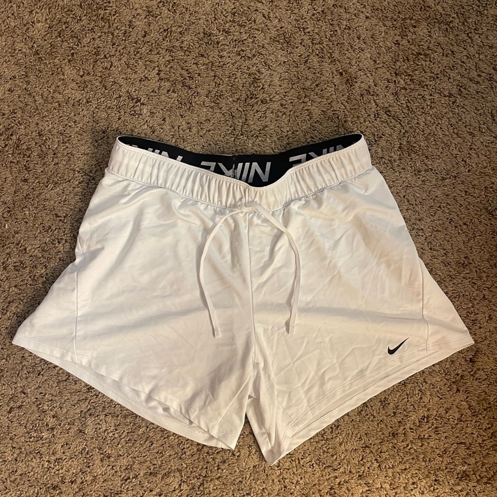 Nike White Athletic Shorts